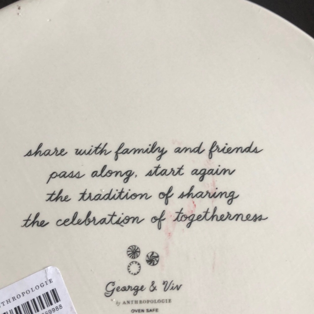 Anthro George & Viv Very Merry Pie Dish - Picture 8 of 11